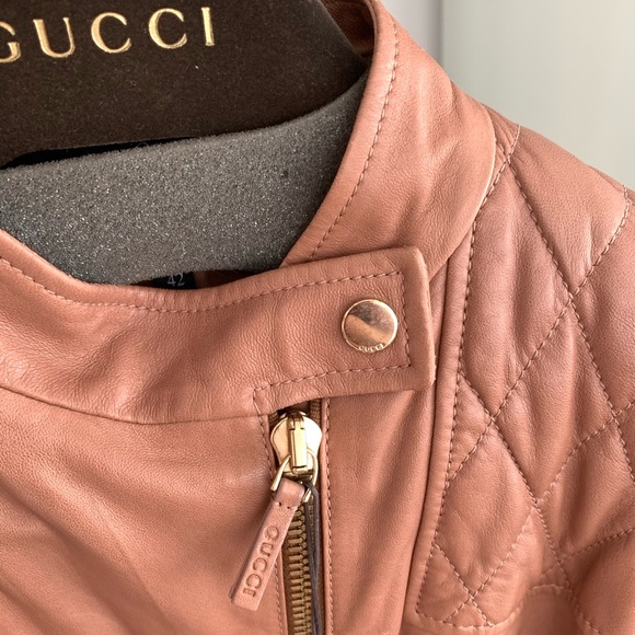 🆕🔥GUCCI Leather Moto Jacket - Authentic Sz42 - Picture 5 of 8